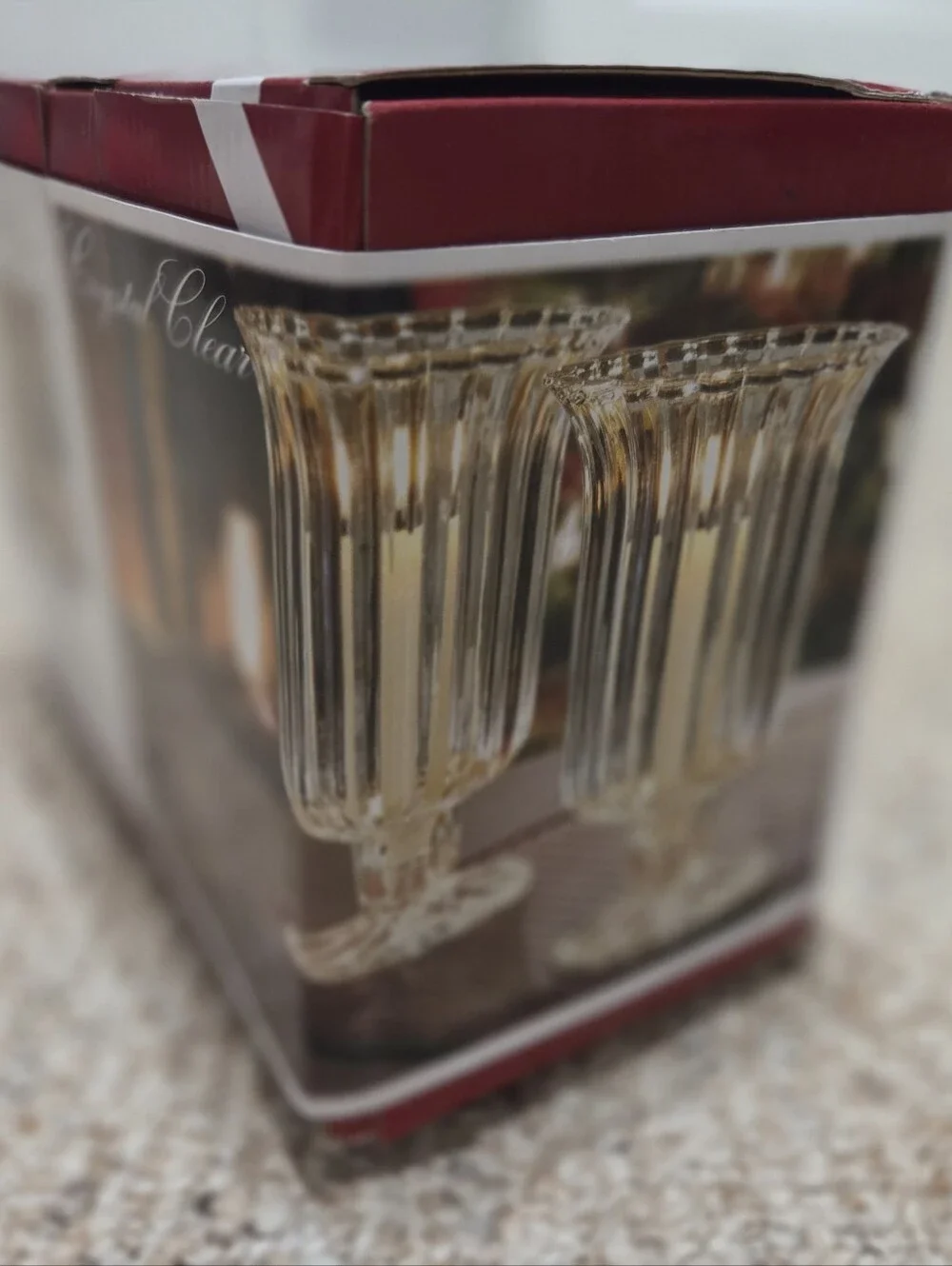 Crystal Clear Alexandria Set of 2 Glass Hurricanes - Clear